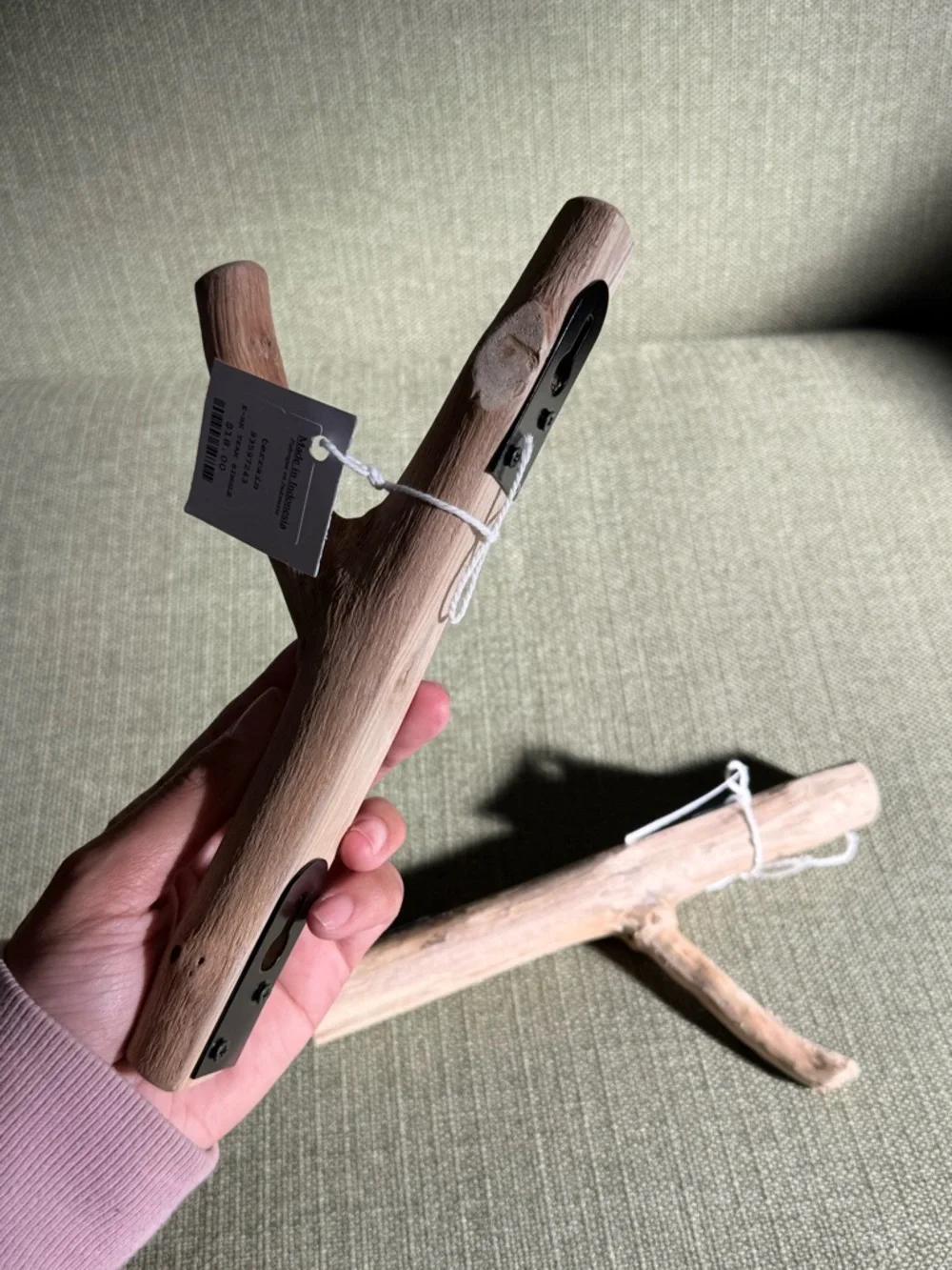 2for1 • NWT •• Terrain • Teak wood wall hooks
